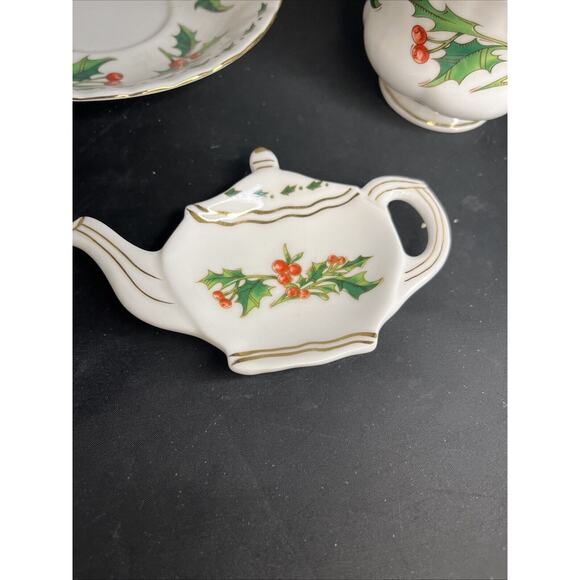 Vintage 1992 Waldman House Teacup,Saucer & Tea Bag CUP OF CHRISTMAS TEA Tom Hegg - Picture 6 of 11